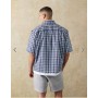 Weekday relaxed fit short sleeve shirt in navy check