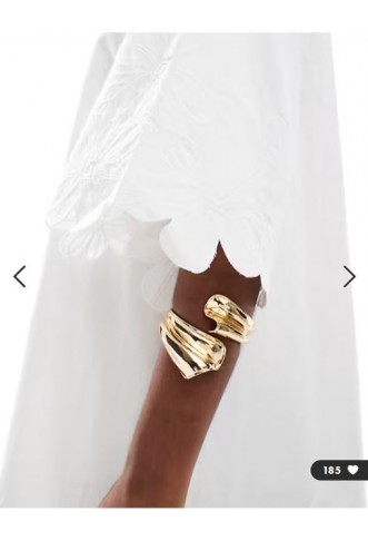 Object floral embroidered cutwork mini dress in white