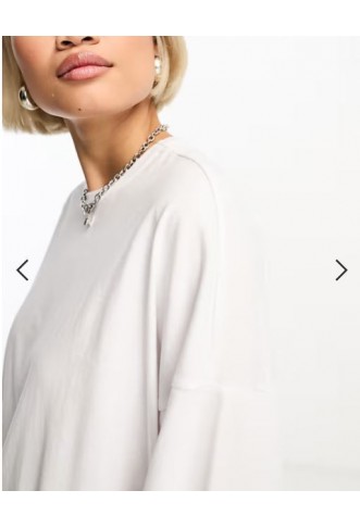 ONLY oversized long sleeve t-shirt in white