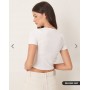ASOS DESIGN fitted crop t-shirt in white