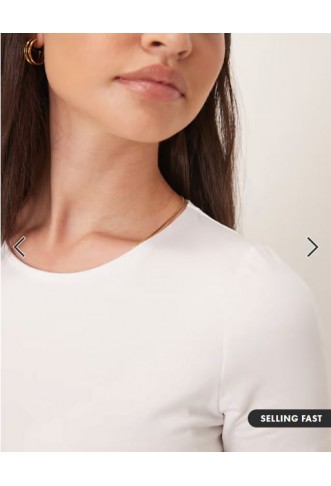 ASOS DESIGN fitted crop t-shirt in white