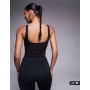 4505 square neck vest with inner bra in black