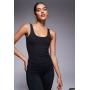 4505 square neck vest with inner bra in black