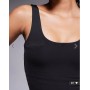 4505 square neck vest with inner bra in black