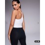 4505 Icon soft touch yoga cami with inner bra and adjustable straps in white