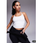 4505 Icon soft touch yoga cami with inner bra and adjustable straps in white