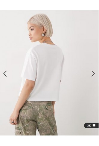 COLLUSION boxy short sleeve t-shirt in white
