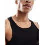 New Look muscle fit rib vest in black
