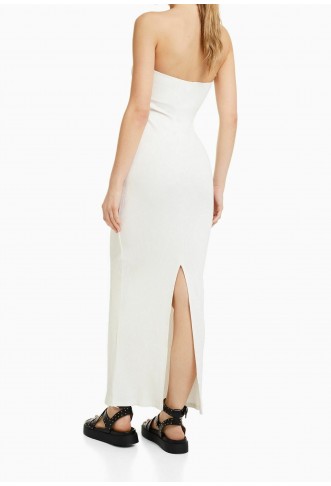 Bershka Pre-owned Maxi dress - white