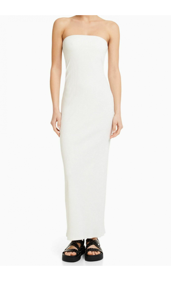 Bershka Pre-owned Maxi dress - white
