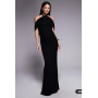 ASOS DESIGN draped cape halter maxi dress in black