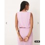 ASOS DESIGN mix & match mesh semi sheer bubble hem top in lilac