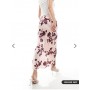 New Look floral satin midi skirt in pink