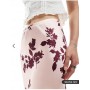 New Look floral satin midi skirt in pink