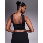ASOS DESIGN co-ord bandeau top with scarf neck detail in black