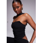 ASOS DESIGN co-ord bandeau top with scarf neck detail in black