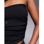ASOS DESIGN co-ord bandeau top with scarf neck detail in black