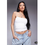 ASOS DESIGN Sculpting cropped cami top in white