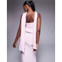 Fashionkilla double sculpted slinky scarf detail cami top co-ord in pink
