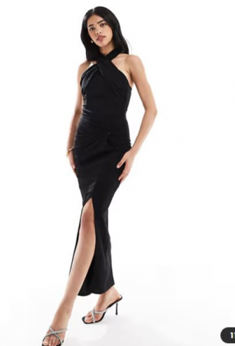 TFNC crepe halter neck maxi...