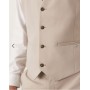 ASOS DESIGN skinny suit waistcoat in ecru
