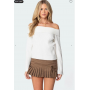 Brandy Fold Over Ribbed Sweater