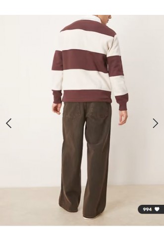 ASOS DESIGN loose jeans in tinted brown wash