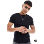 ASOS DESIGN essentials muscle fit t-shirt in black rib