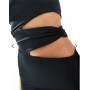 ASOS DESIGN sleeveless cut out waist maxi dress in black