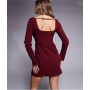 ASOS DESIGN Bengaline Long Sleeve Mini Dress with Pocket Detail