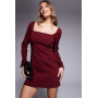 ASOS DESIGN Bengaline Long Sleeve Mini Dress with Pocket Detail