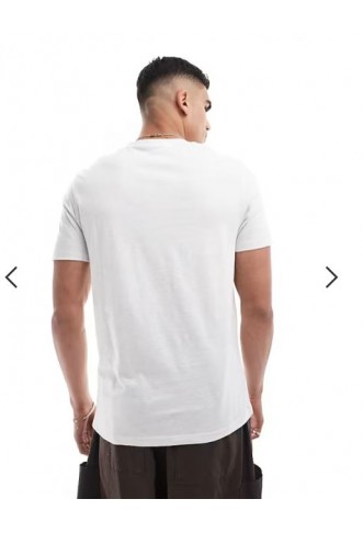 ASOS DESIGN essential crew neck t-shirt in white marl