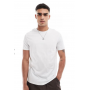 ASOS DESIGN essential crew neck t-shirt in white marl