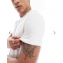 ASOS DESIGN essential crew neck t-shirt in white marl
