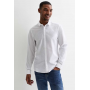 White Poplin Long Sleeve Shirt
