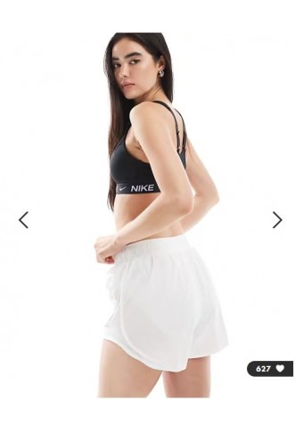 Nike Running Tempo Dri-FIT mid rise 3 inch shorts in white
