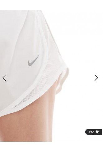 Nike Running Tempo Dri-FIT mid rise 3 inch shorts in white