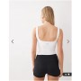 4505 active square neck vest with inner bra in white