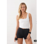 4505 active square neck vest with inner bra in white
