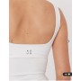 4505 active square neck vest with inner bra in white