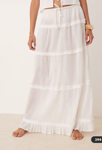 ASOS DESIGN crinkle ruffle...
