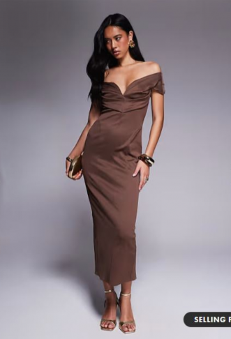 ASOS DESIGN sculpted bardot...