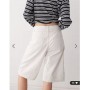 Monki utility jorts in beige