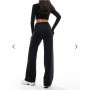 4505 Icon soft touch high waist wide leg dance pant in black