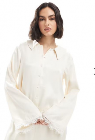 Miss Selfridge satin collar...
