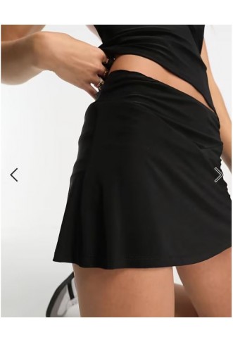ASOS DESIGN slinky mini skort in black