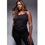 4505 Curve soft touch cami with ruched side and inner bra in black