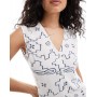 Only geo print playsuit in white