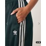 adidas Originals wide leg satin joggers in green