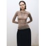 Mango Long sleeved top - light brown